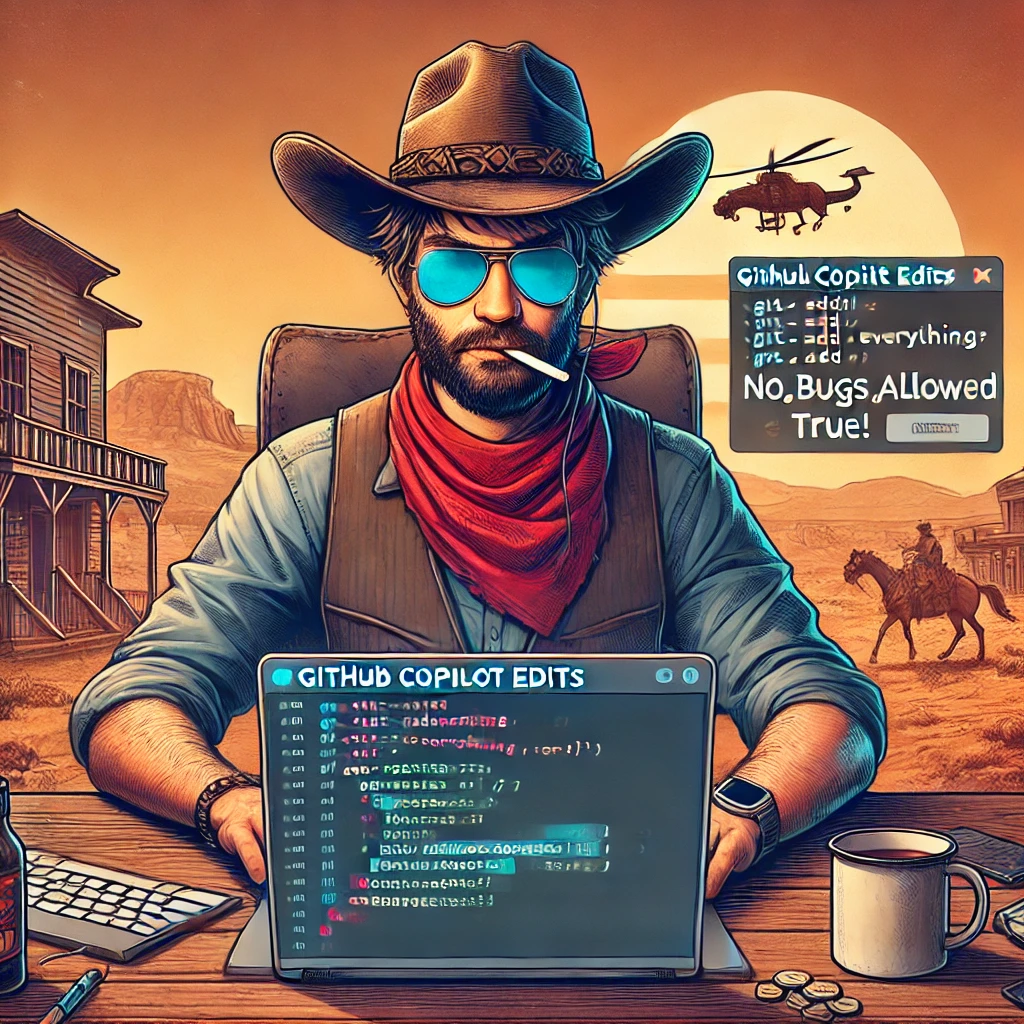 Average developer after trying Github Copilot Edits. He wasn't a cowboy before.